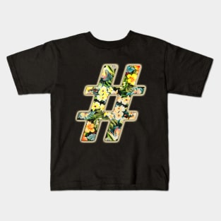 Hashtag Flowers Kids T-Shirt